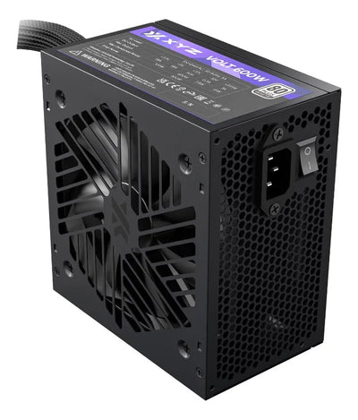 Fuente Poder Xyz Volt 600w Certificada 80+ White Color Negro