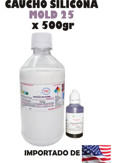 Caucho Silicona Mold 25 Estaño Liquido Moldes X500gescultura