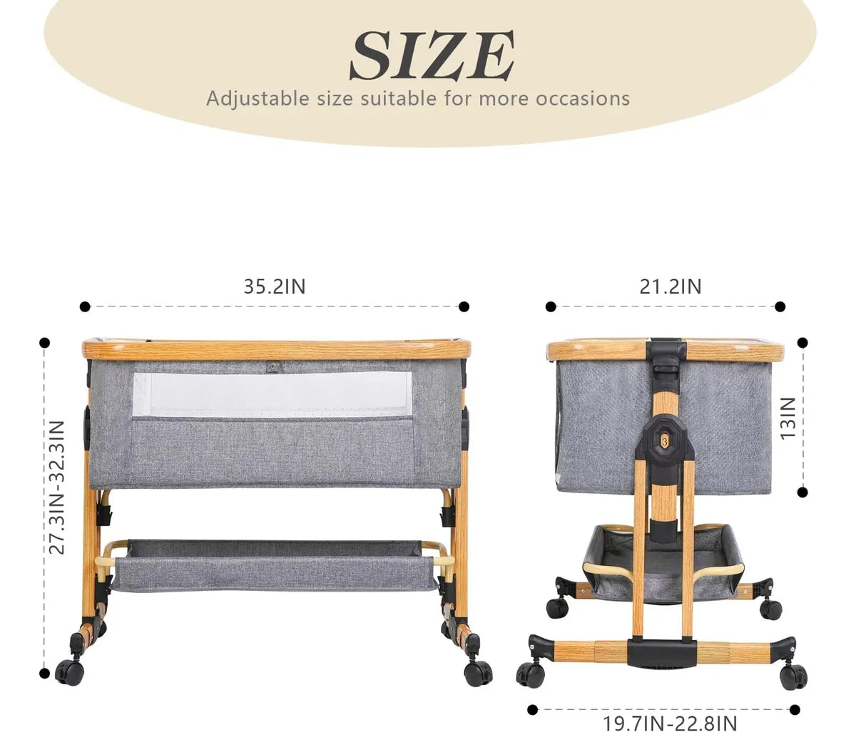 Cuna Lateral 3 En 1 Ultra Práctica Para Bebés