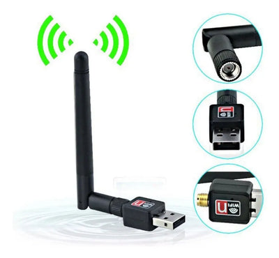 Adaptador Wifi Usb 600mbps Antena 802.iin 802-1 Wireless