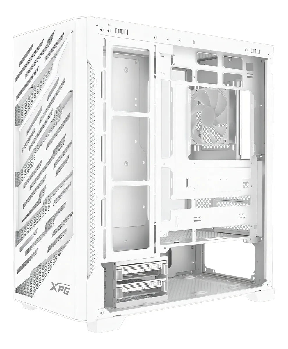 Gabinete Xpg Starker Air Btf Wh Cristal Templado Argb Led Color Blanco