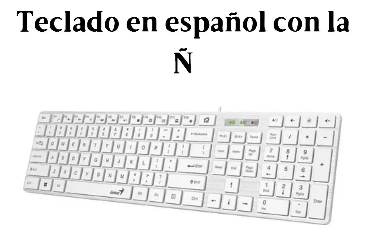 Teclado Genius SlimStar 126 QWERTY color blanco