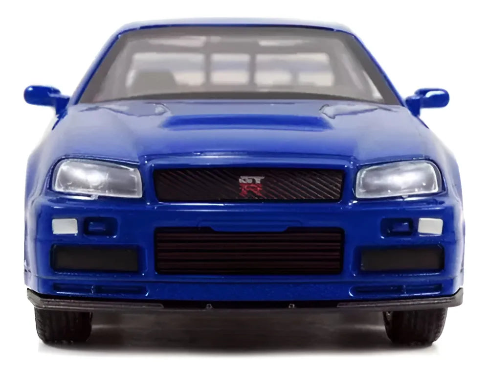 Brian´s Nissan Skyline Gt-r Rápido Y Furioso 1:32 Jada Color Azul Rey