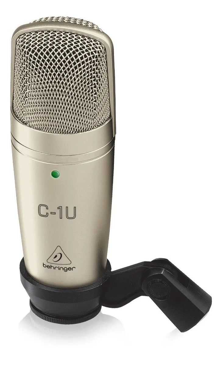Micrófono Behringer USB CONDENSER MICROPHONE C-1U Condensador Cardioide color doradoS