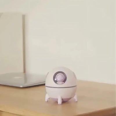 Genérica Humidificador Difusor De Aromas Nave Astronauta + Esencia Color Blanco