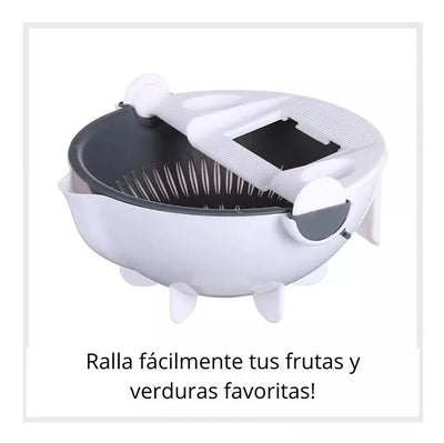 Cortador Picador Rallador De Verduras Con Cesta Giratoria