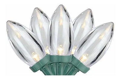 Luces Navideñas Led C9 Blancas Cálidas - 16 Ft Cable Verde