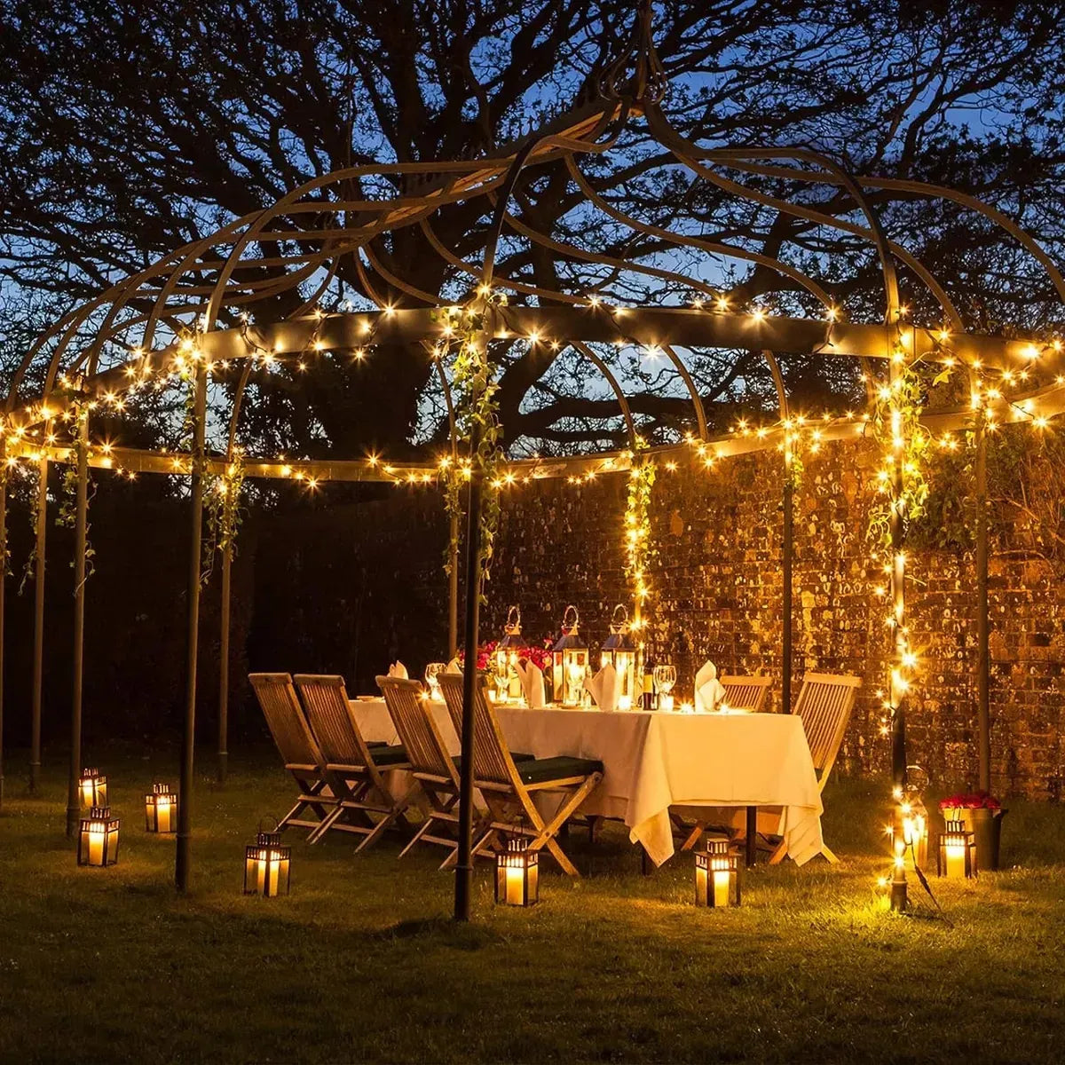 Luces Navidad Decorativas Por 100 Mts Y 1000 Leds Navideñas Amarillo
