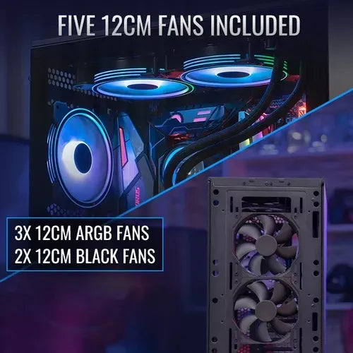 Gabinete Gamer Aerocool Interstellar Rgb 5 Fans Color Negro