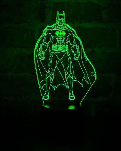 Lámpara De Noche Led Batman Holograma Decoración Regalo Negra