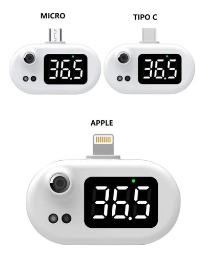Mini Termómetro Digital Para Teléfono Móvil Con Pantalla Led