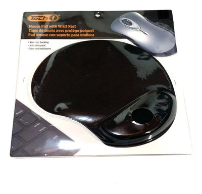 Mouse Pad Soporte Para Muñeca Mano Tech 01-negro