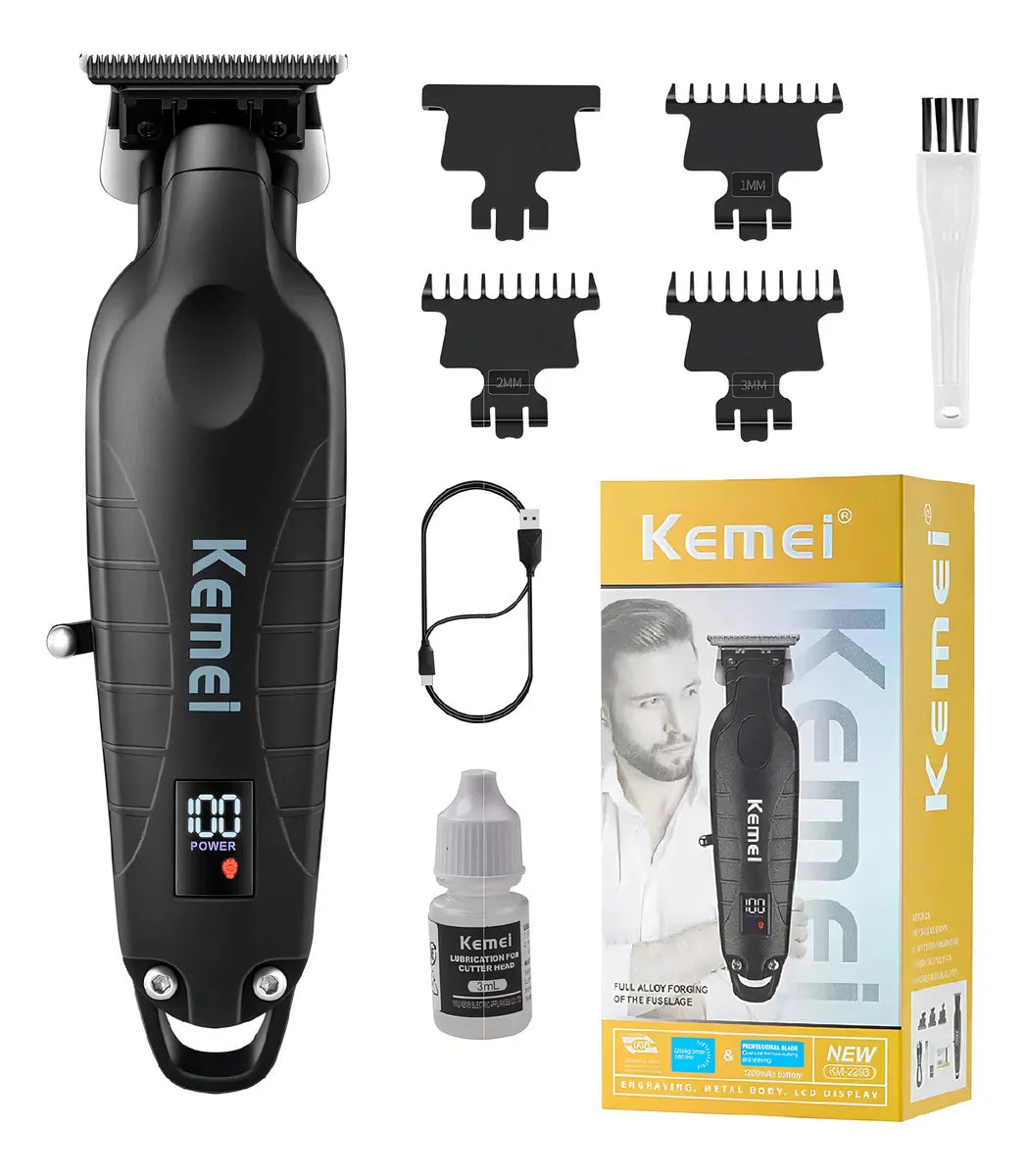 Cortadora de pelo Kemei km 2293 Acabamento negra