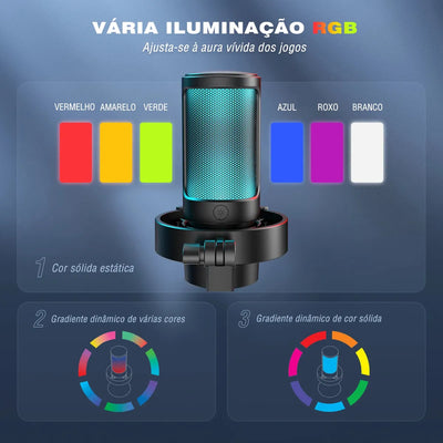 Micrófono dinámico Fifine A8 Gamer modelo color negro