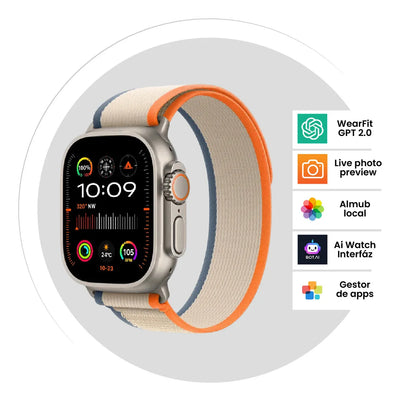 Smartwatch H9 Ultra Plus 49mm + 7 Correas | Nfc, Amoled, Bluetooth 5.0