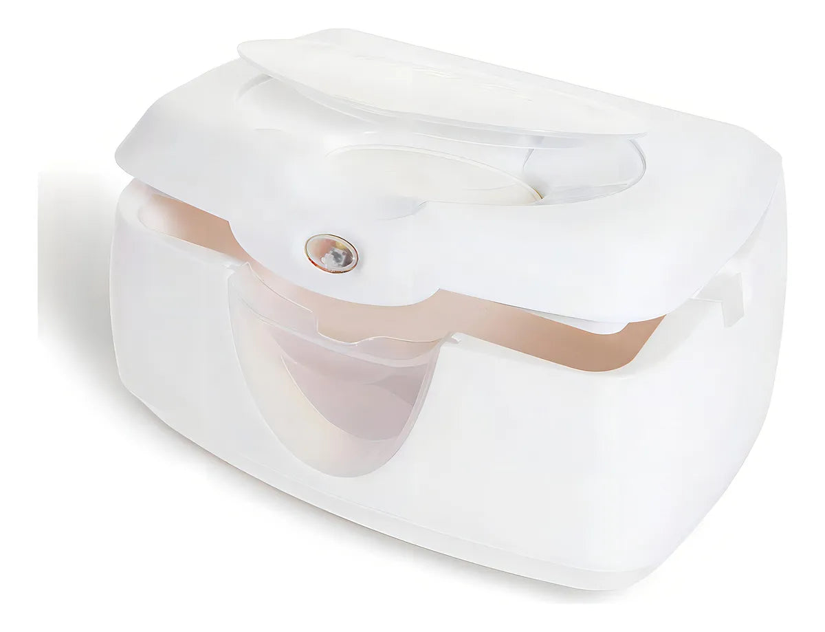 Munchkin Warm Glow Calentador de Toallitas Húmedas | Modelo 10049 | Luz nocturna con autoapagado 10 min | Capacidad 100 toallitas | Calentamiento arriba | Bajo voltaje | Ventana nivel | Libre de BPA