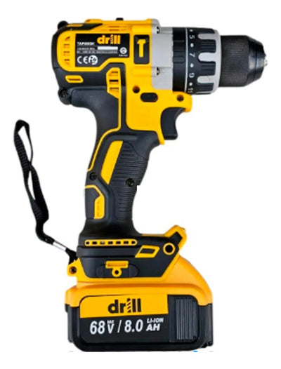 Combo Taladro Inalámbrico 13mm Y Pistola Impacto 68v - Amarillo - 50hz/60hz