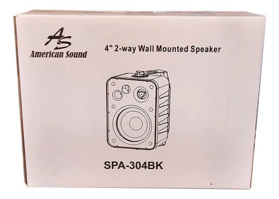 Parlante 4 Pulgadas 2 Vias 20w Mas Soporte American Sound Negro