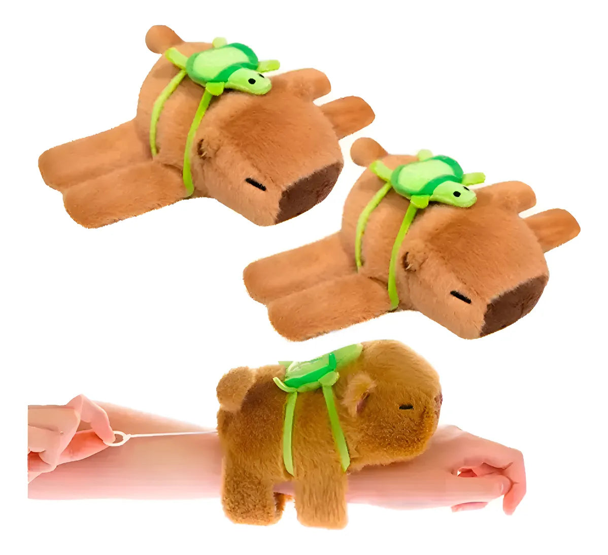 Peluche Capibara Cola Giratoria Luz Led Música Juguete Niños Café