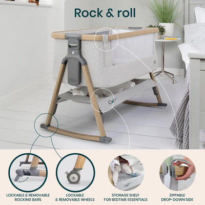 Moisés Air Para Bebé Plegable Con Colchón 0-6 Meses Plateado