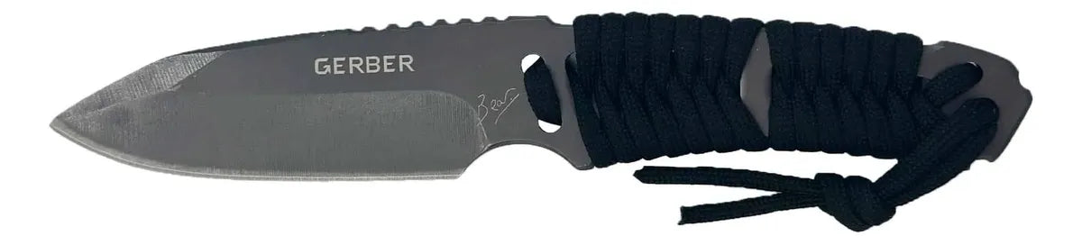 Cuchillo Puñal Gerber Bear Grylls Y Funda Rescate Senderismo Negro