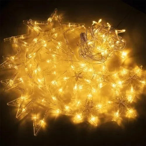 Instalación Luces Led Estrella Decoración Navideña Cálida 1#