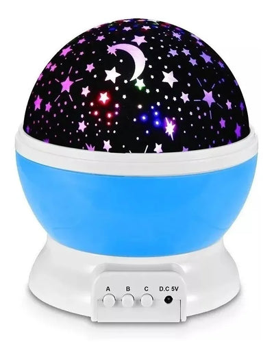 Lampara Proyector Giratorio Estrellas Luz Regalo Niños Bebé Violeta