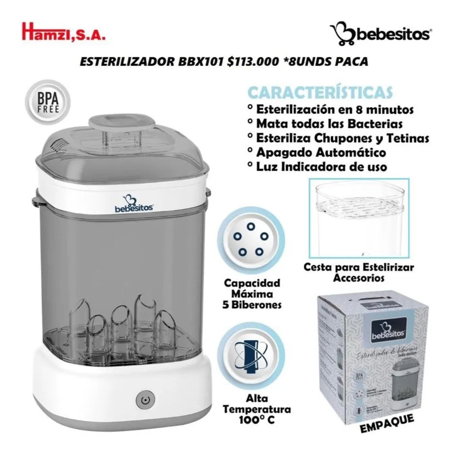 Bebesit Esterilizador Eléctrico 5 Biberones