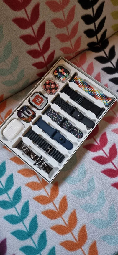 Combo Smartwacth I60 Siut Max Dos Relojes Blanco Milanés Multicolor Negro