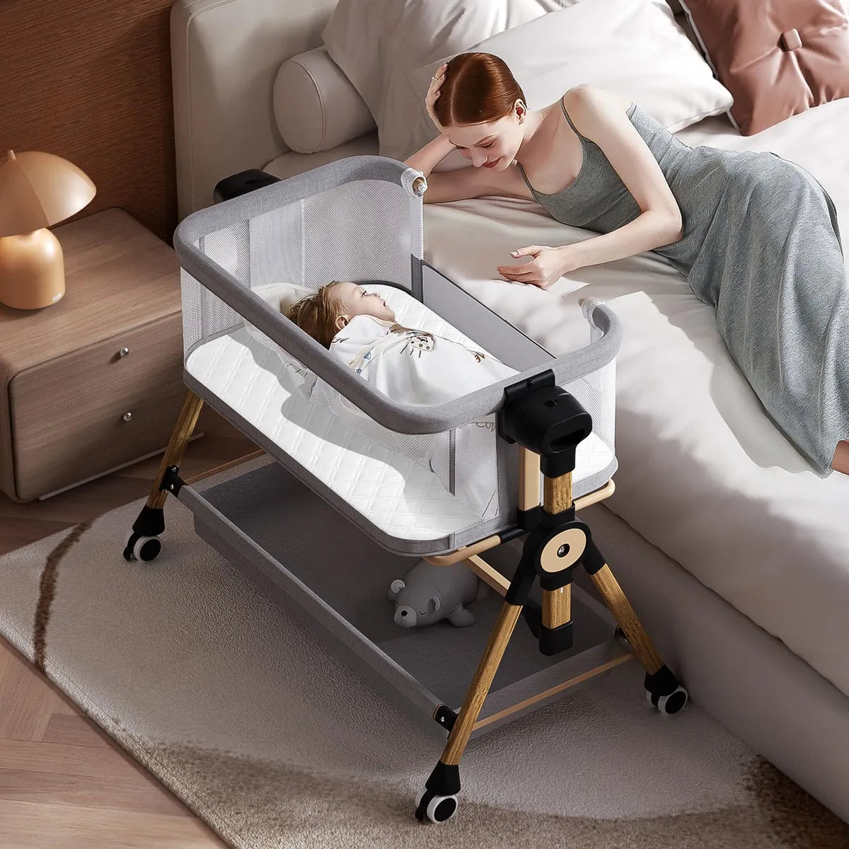 Kingobabys Cuna De Bebe, Moises De Noche Para Bebe, Cuna Mec