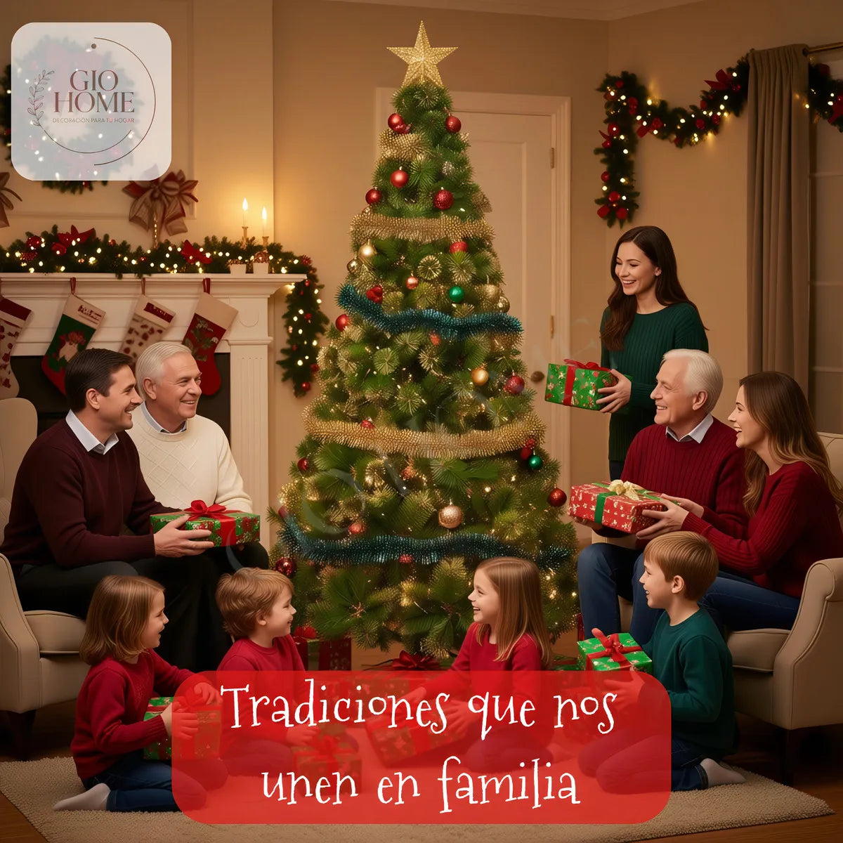 Arbol De Navidad Noruega 2.25m 592 Puntas Gio Home Pino Navideño Look Natural Base Metalica Artificial Para Decoracion Con Bolas Adornos Extensiones Cintas Bombillos Botas Campanas Luces Estrella Noel