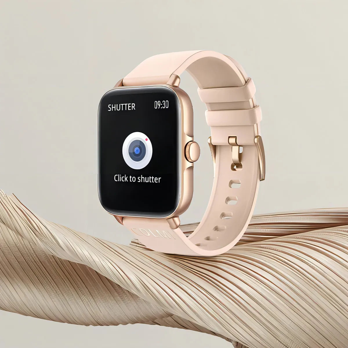 Reloj Smartwatch Colmi P28 Plus Gold 1,69 Ip67 Fitness Color De La Caja Black Color De La Malla Dorado