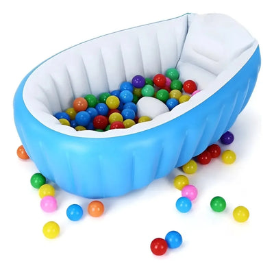 Bañera Tina Piscina Inflable Para Bebés Rosa-azul Lisa