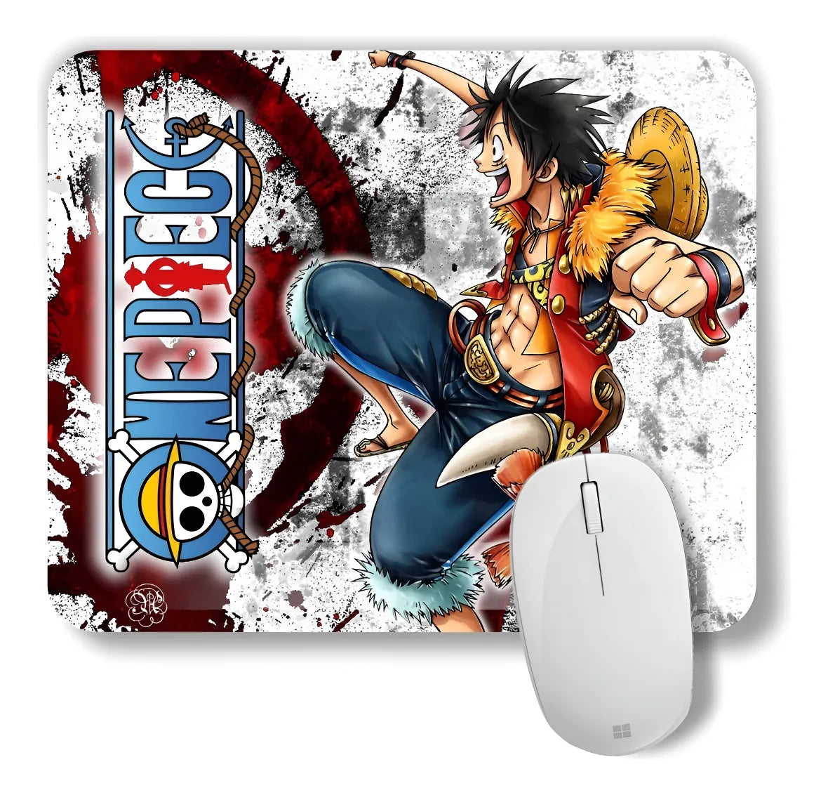 Pad Mouse One Piece Monkey D Luffy Anime Manga Negro