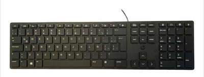 Teclado Alámbrico Hp 320k Qwerty Inglés Us Color Negro