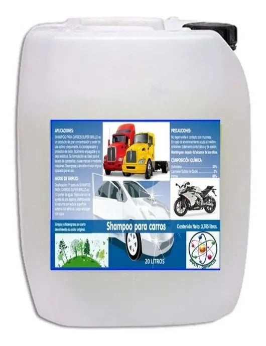 Shampoo Automotriz Concentrado 20 Litros + 3 Esponja Ultrafi