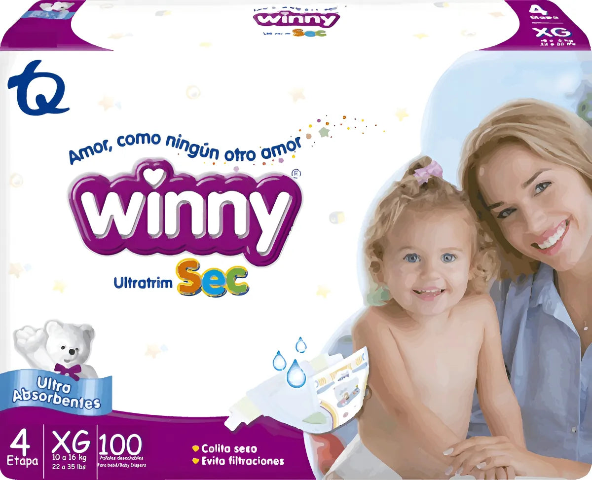 Pañal Winny Etapa 4 X100 Grande (g)