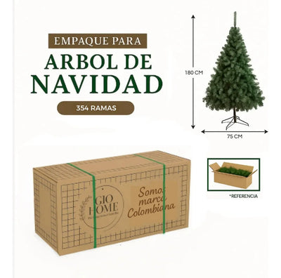 Árbol De Navidad Pino Andino Navideño 1.80m 354 Puntas Verde