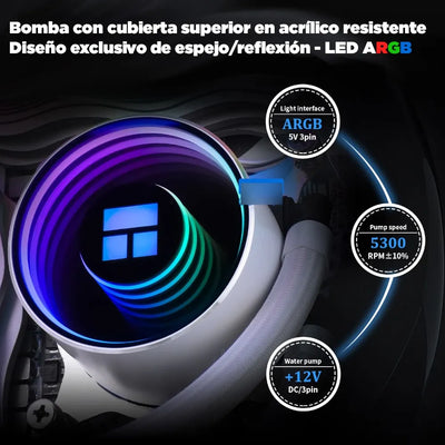 Refrigeracion Liquida Thermal 240 Argb Lga 1700 Am5 Blanca