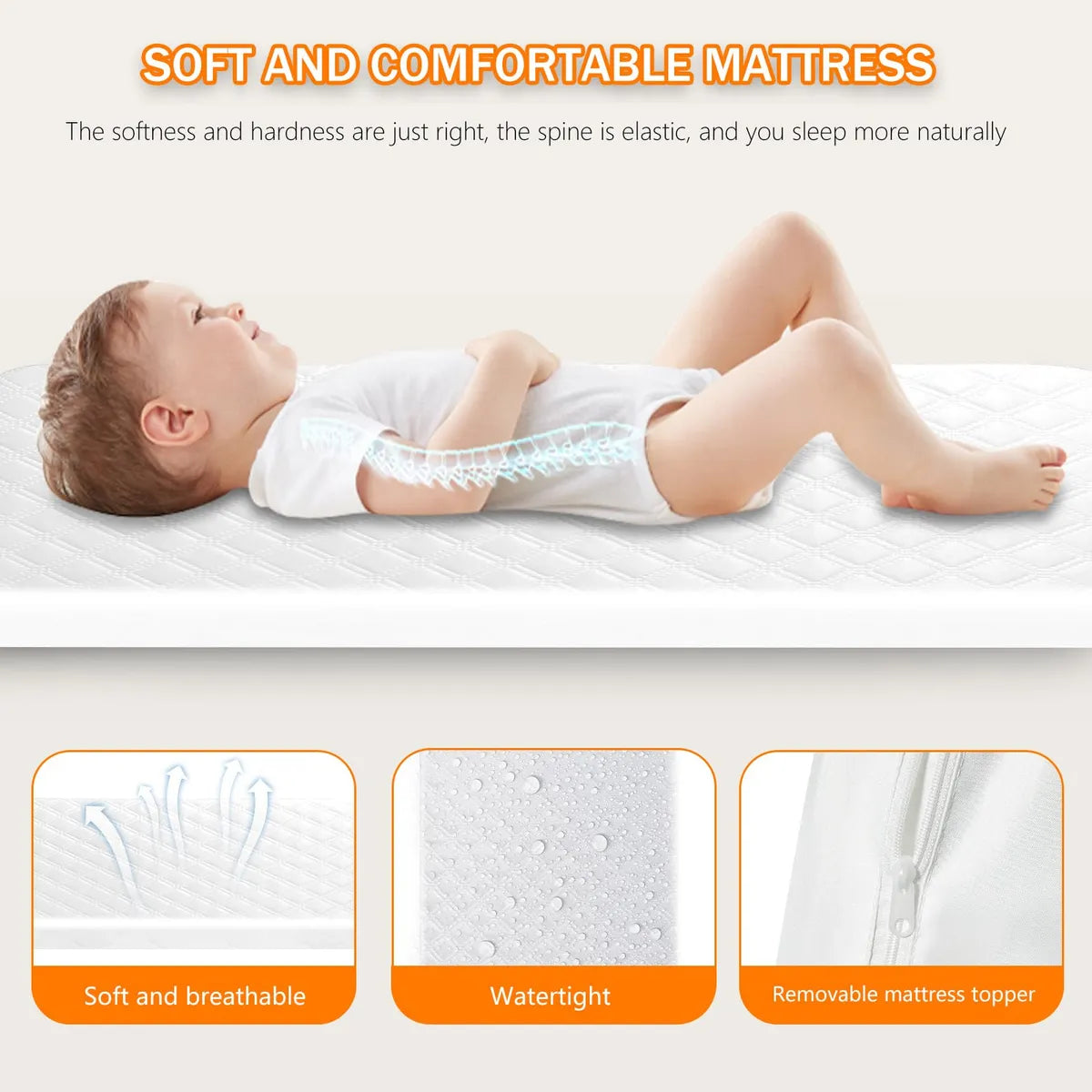 Kingobabys Cuna De Bebe, Moises De Noche Para Bebe, Cuna Mec