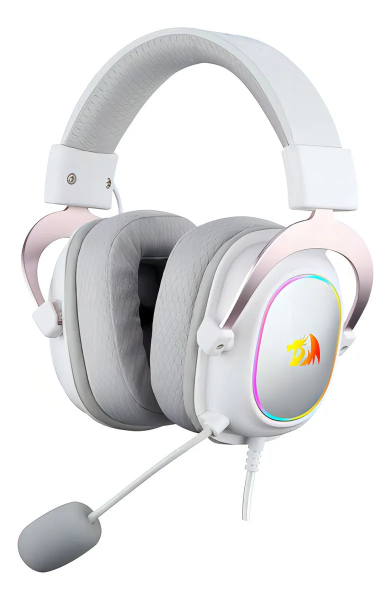 Audífonos Gamer Redragon Zeus X H510w-rgb 7.1 Virtual White Color Blanco Color De La Luz Rgb