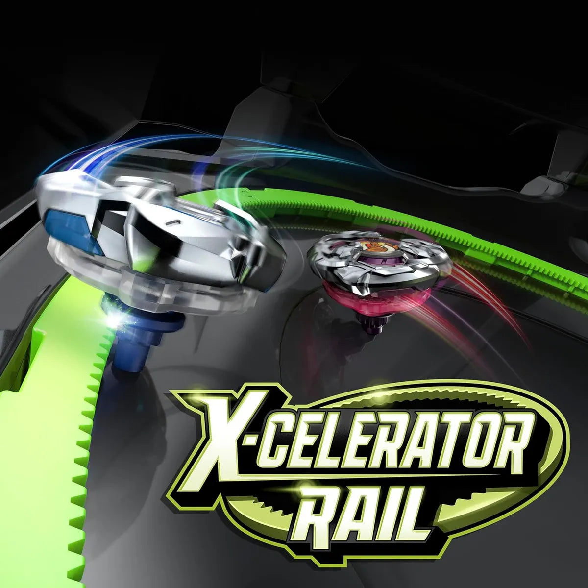 Beyblade X Xtreme Battle Set Con Beystadium Arena Con Riel X Color Negro