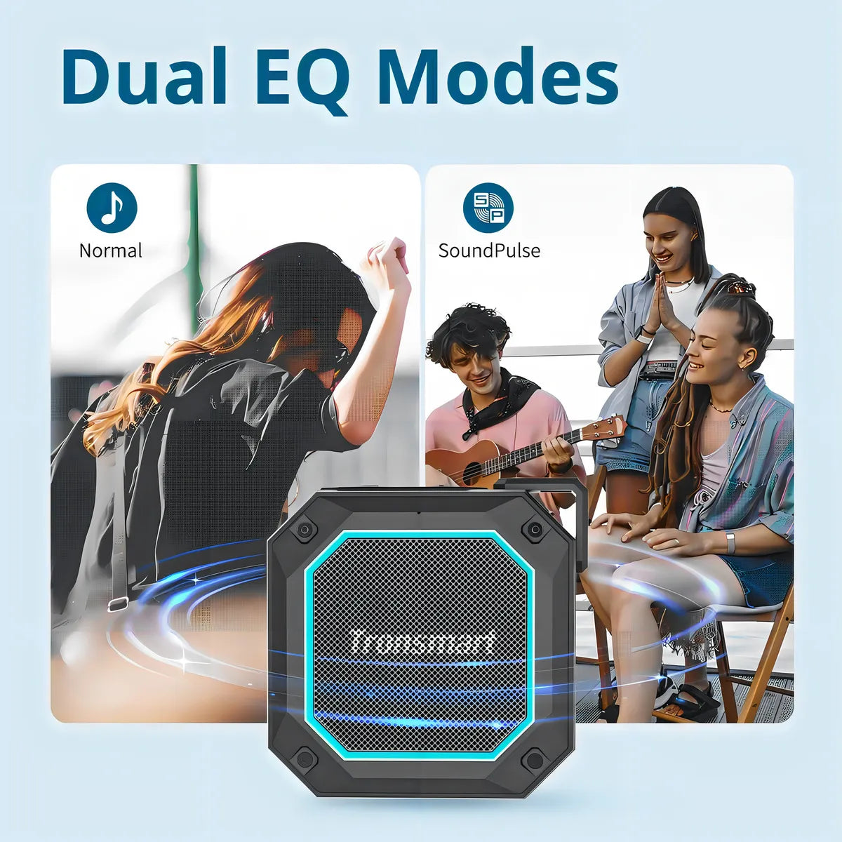 Parlante Tronsmart Groove 2 Groove 2 portátil con bluetooth waterproof negra