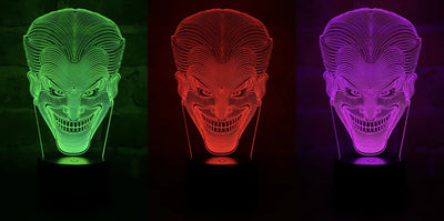 Lámpara De Noche Led Joker Guasón Batman Dc Regalo Holograma - Negro