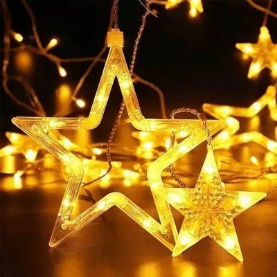 Instalación Luces Led Estrella Decoración Navideña Cálida 1#