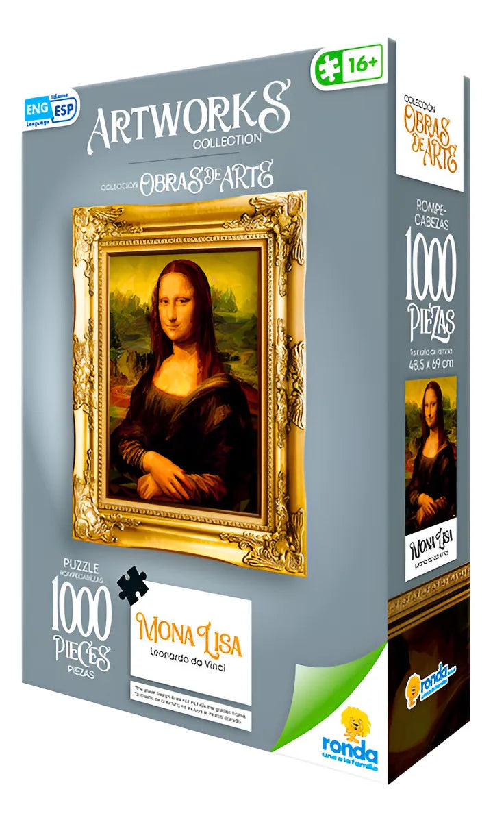 Rompecabezas 1000 Piezas Mona Lisa Leonardo Da Vinci Ronda