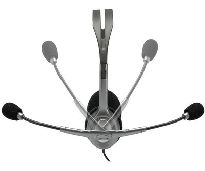 Auriculares Logitech Com Microfono Oficina H111 981-000612 Ajustable Gris