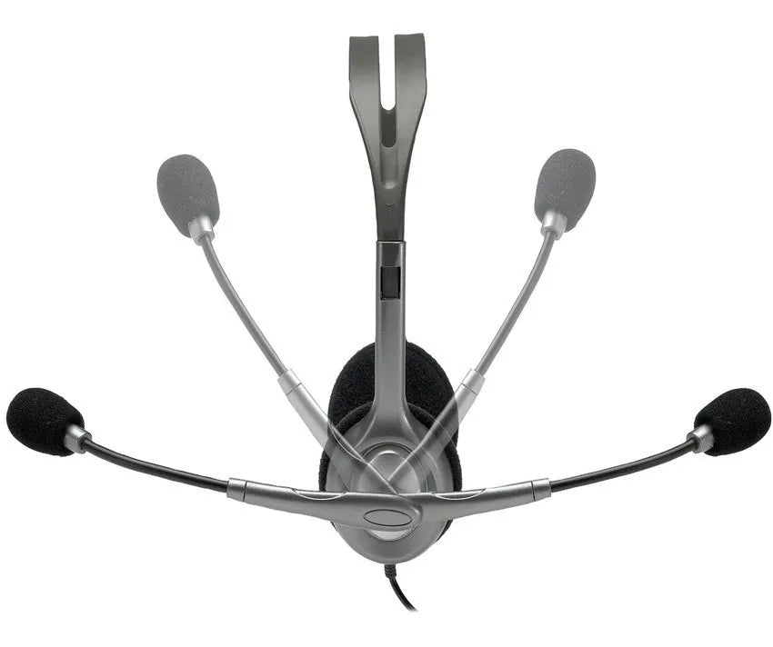 Auriculares Logitech Com Microfono Oficina H111 981-000612 Ajustable Gris