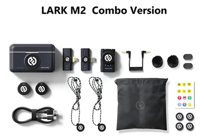 Hollyland Lark M2 Combo Duo Microfono Ios Android Dslr Apple Color Negro