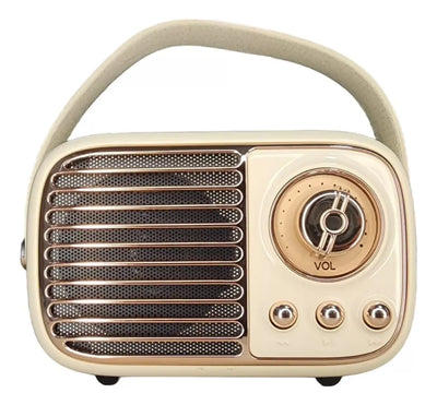 Parlante Bluetooth Radio Fm Vintage Recargable 5v Lector Usb Rojo, Verde, Beige